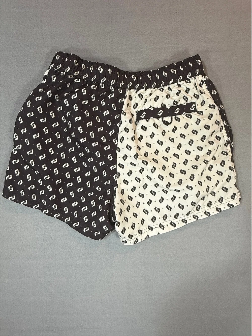 KENZO Paris Men's Black and White Patterned Swim Shorts Size XS
